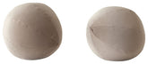 Set of (2) 10" Round Accent Pillows in Mink Tan Velvet By Diamond Sofa